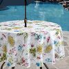 51Q8zm0p1wL._SL500_.jpg Benson Mills Nappe Anti-déversement pour intérieur et extérieur pour Printemps/été/fête/Pique-Nique 70" Round with Umbrella Hole Motif Floral