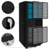51SVq3MpmCL._SL500_.jpg KESSER® Climatisation Climatiseur mobile 4 en 1 TOUR refroidir, déshumidifier, aérer, ventilateur - climatisation avec matériel de montage, télécommande et minuterie, (EEK : A), noir, 9000BTU