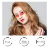 BEIFON Lunettes de Soleil en Forme Flamme Feu Lunettes de Soleil sans Monture pour Femmes Hommes Unisexes Fournitures de Fête Cadeaux Mariage Anniversaires Accessoires Cosplay Costume (Rouge)