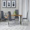 IDMarket - Lot de 4 chaises MIA Grises pour Salle à Manger