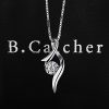 B.Catcher Femmes Collier en argent 925, Zircone cubique, Pendentif Diamanté, La fête des mères, Cadeau parfait pour les anniversaires, les fêtes, les mariages, Cadeau pour les femmes et les filles