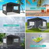51bGVNPkSBL._SL500_.jpg Tonnelle 3x6m/3x3m, Tonnelle de Jardin Tonnelle Pliante imperméable avec Tissu Oxford Anti-UV Premium 210D Tente de Reception avec 4 côtés Parois pour Jardin Fête Camping Mariage (3x3 m, Noir)