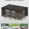 51bpvnKPHxL._SL500_.jpg YISSVIC Housse Salon de Jardin 180 x 120 x 74cm 420D Oxford Housse de Protection Bâche de Table Imperméable Résistant à la Vent Pluie UV Déchirure