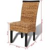 51dP2KWgnkL._SL500_.jpg vidaXL 2X Chaise Salle à Manger Abaca Marron Chaise de Cuisine Chaise à Manger