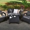 51gwsCzVWXL._SL500_.jpg Keter Coin Salon Corfou Lounge, Aspect rotin, Graphite/Gris, Meubles Modernes pour Balcon