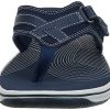 Clarks - Tongs Breeze Sea H Femme, Navy Synthetic