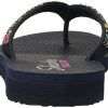 Skechers Meditation-Daisy Delight, Tongs Femme, Bleu (Navy)