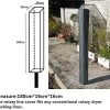 51nyakMuGS._SL500_.jpg PATIO PLUS Housse de Protection pour Séchoirs Parapluie, Tissu Oxford 600D Housse de Protection pour Séchoir de Jardins Housse pour Cordes à Linge Rotatives, 16x16x180cm Gris