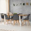 51v0f66cHEL._SL500_.jpg IDMarket - Lot de 4 chaises SARA Gris foncé pour Salle à Manger