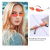 BEIFON Lunettes de Soleil en Forme Flamme Feu Lunettes de Soleil sans Monture pour Femmes Hommes Unisexes Fournitures de Fête Cadeaux Mariage Anniversaires Accessoires Cosplay Costume (Rouge)