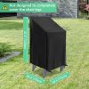 51whLy2VTDL._SL500_.jpg SAFETYONSHOP Housse de Chaise de Jardin 2 Pièces, Housse Protection Meuble Jardin en Tissu Oxford 210D Imperméable avec Boucle Lacet Pochette Housse Chaise Extérieur (75 * 75 * 120 cm)