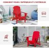 51x9Qv-R5hL._SL500_.jpg Outsunny Fauteuil de Jardin Adirondack Grand Confort Porte-gobelet intégré Bois de Sapin traité Peint Rouge