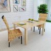 51yqowD5YRL._SL500_.jpg vidaXL 2X Chaise Salle à Manger Abaca Marron Chaise de Cuisine Chaise à Manger