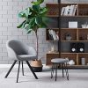 Marque Amazon - Movian Crow Lot de 2 chaises de salle à manger, Gris clair