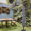 61Fdo4gJVoL._SL500_.jpg SUPERJARE Housse de parasol avec tige pour parasols de 2,1 à 3,9 m et parapluies double face de 4,5 m, housse de protection imperméable 600D avec fermeture éclair, gris
