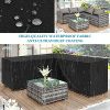 61d6oDfnlfL._SL500_.jpg Kovshuiwe bâche pour canapé d'angle,bâche pour canapé d'angle,Housse Canapé d'angle de Jardin Étanche Couverture en 420D Oxford,Housse de canapé d'angle pour Meubles de Jardin(270x270x87x90/79cm)