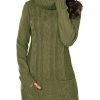 Aleumdr Automne-Hiver Robe Pull Côtelé Tricoté Slim Pull-Over Sweats à Aleumdr Automne-Hiver Robe Pull Côtelé Tricoté Slim Pull-Over Sweats à Col Revers Manche Longue Bouton Fine Maille Robe Courte Chandail Pull Moulant Epais Vintage Chaud Chic,G-vert,XL
