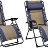 Amazon Basics Lot de 2 fauteuils relax pliants et rembourrés, Bleu Amazon Basics Lot de 2 fauteuils relax pliants et rembourrés, Bleu