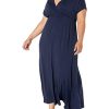 Amazon Essentials Plus Size Surplice Maxi Dress Robe, Bleu Marine, Amazon Essentials Plus Size Surplice Maxi Dress Robe, Bleu Marine, XL Grande Taille