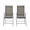 Chicreat - Lot de 2 chaises pliantes en aluminium, dossier réglable Chicreat - Lot de 2 chaises pliantes en aluminium, dossier réglable en 7 positions, Argenté et noir