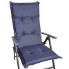 DILUMA Coussin à Dossier Haut pour Chaise Fauteuil de Jardin DILUMA Coussin à Dossier Haut pour Chaise Fauteuil de Jardin 'Naxos' 118x49x6 cm Lot de x4 Bleu uni - Noyau en Mousse - Rubans de Fixation - EU - ÖkoTex100