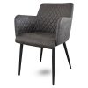 Damiware Rose Chaise avec Accoudoir | Salle à Manger Confort Damiware Rose Chaise avec Accoudoir | Salle à Manger Confort Revêtement en Tissu (Stone)