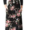 GRECERELLE Robe longue décontractée à manches longues avec poches pour GRECERELLE Robe longue décontractée à manches longues avec poches pour femme, 21 rose noir, L