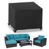 Housse De Protection Imperméable pour Meubles De Jardin, Anti-UV, Protection Housse De Protection Imperméable pour Meubles De Jardin, Anti-UV, Protection en Tissue Oxford 210 D Impermeable,pour Table et Chaise Meubles d’extérieur 135x135x75 cm