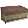 Housse de canapé de Patio Eventronic Heavy Duty, Housse de Housse de canapé de Patio Eventronic Heavy Duty, Housse de canapé 2 Places 100% imperméable pour l'extérieur, Housses pour Meubles de Jardin avec Ventilation et poignée,café et Vert Noir