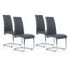 IDMarket - Lot de 4 chaises MIA Grises pour Salle à Manger