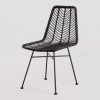 SKLUM Chaise de Salle à Manger en Rotin Synthétique Gouda Colors Noir Noir