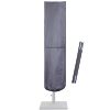 SUPERJARE Housse de parasol avec tige pour parasols de 2,1 SUPERJARE Housse de parasol avec tige pour parasols de 2,1 à 3,9 m et parapluies double face de 4,5 m, housse de protection imperméable 600D avec fermeture éclair, gris