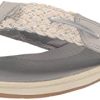 Sperry Top-Sider Tongs pour femme, Argenté (Gris clair/argenté.), 37.5 EU
