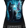 Spiral - Cat and Fairy - Robe Courte cloutée à Spiral - Cat and Fairy - Robe Courte cloutée à la Taille - Noir - S