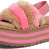 UGG Tongs pour femme, Combinaison marron/rose, 41 EU