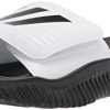 adidas Men's Alphabounce Basketball Slides Sandal, White/Black/Black, 10 adidas Men's Alphabounce Basketball Slides Sandal, White/Black/Black, 10