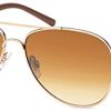 styleBREAKER Aviateurs féminins avec verres teintés, lunettes de soleil avec styleBREAKER Aviateurs féminins avec verres teintés, lunettes de soleil avec branches laquées et strass 09020053, couleur:Monture dorée-marron foncé / verre dégradé marron