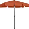 vidaXL Parasol de Plage Abri de Soleil Parasol de Jardin vidaXL Parasol de Plage Abri de Soleil Parasol de Jardin Parasol de Patio Terrasse Extérieur Anti-UV Anti-décoloration Terre Cuite 200x125 cm