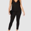 Morgan Blouse Bretelles Larges en Dentelle Orla Femme
