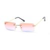 SY SEEYOU lunettes de soleil verre transparent multicolores rectangulaire (Rose bleu)
