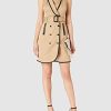 Morgan Robe Trench Risette Casual Dress Femme