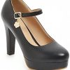 31oU2jHbdrL._AC_.jpg Escarpins Femme Bout Rond, Fermeture Boucle by KISSYAYA