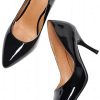 41XS5j7IM2L._AC_.jpg KISSYAYA Femmes Escarpins Vernis Fermeture à Enfiler Talons Aiguille