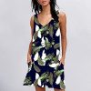 Dasongff Femme Mini Robe de Plage Décontractée sans Manches