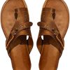 51DltqwzyLL._AC_.jpg Sandales pour femme - Tongs en cuir - Pantoufles à bout ouvert