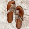 51HS1der10L._AC_.jpg Sandales pour femme - Tongs en cuir - Pantoufles à bout ouvert