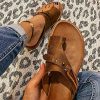 61h1esMSVfL._AC_.jpg Sandales pour femme - Tongs en cuir - Pantoufles à bout ouvert
