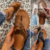 61rNu8XUxLL._AC_.jpg Sandales pour femme - Tongs en cuir - Pantoufles à bout ouvert