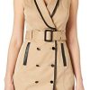 Morgan Robe Trench Risette Casual Dress Femme