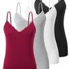 vislivin Débardeur pour Femme Caraco en Dentelle Débardeur à col vislivin Débardeur pour Femme Caraco en Dentelle Débardeur à col en V Camisole Sangle Spaghetti Réglable Top